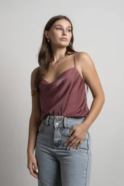 Tobi Fortune Cowl Neck Bodysuit - Sage