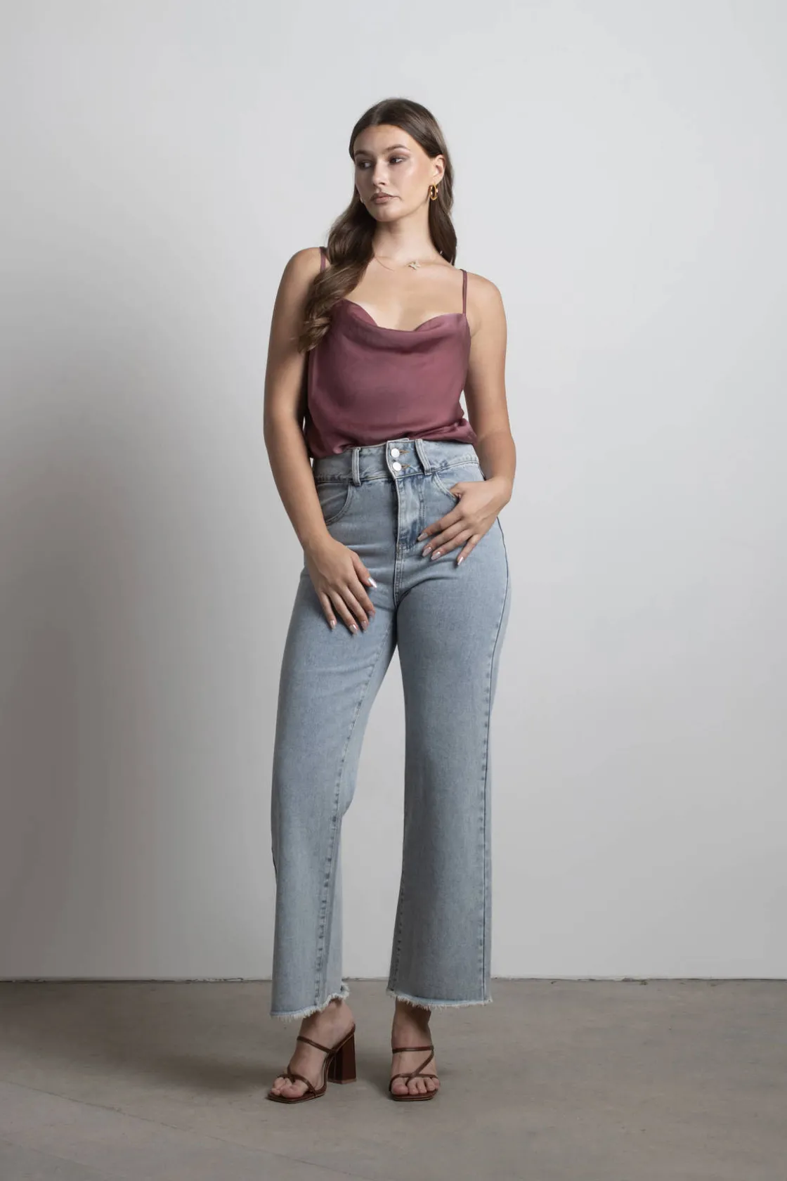 Tobi Fortune Cowl Neck Bodysuit - Sage
