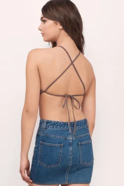 Tobi Frankie Backless Bodysuit - Mocha