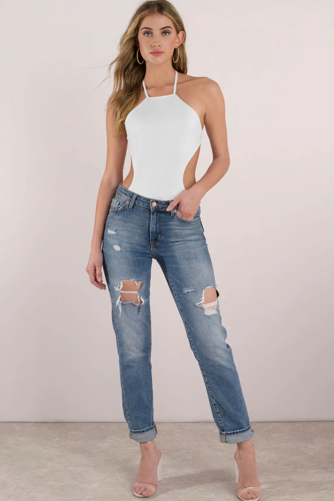 Tobi Frankie Backless Bodysuit - Mocha
