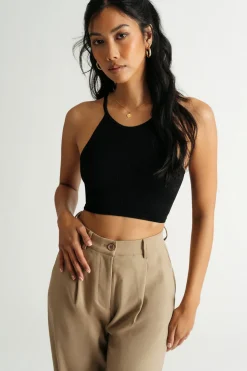 Tobi Free Myself Crop Top - Black