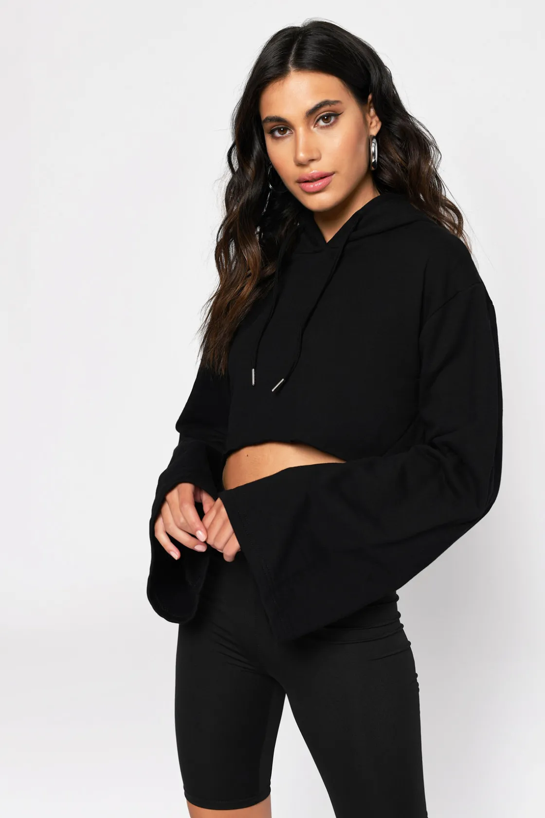 Tobi French Kiss Cropped Hoodie -