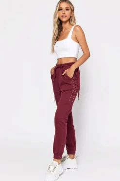 Tobi French Kiss Jogger Pants - Wine