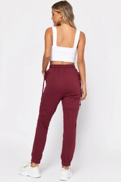 Tobi French Kiss Jogger Pants - Wine