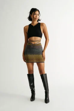 Tobi Fun Night Out Ruched Mini Skirt -