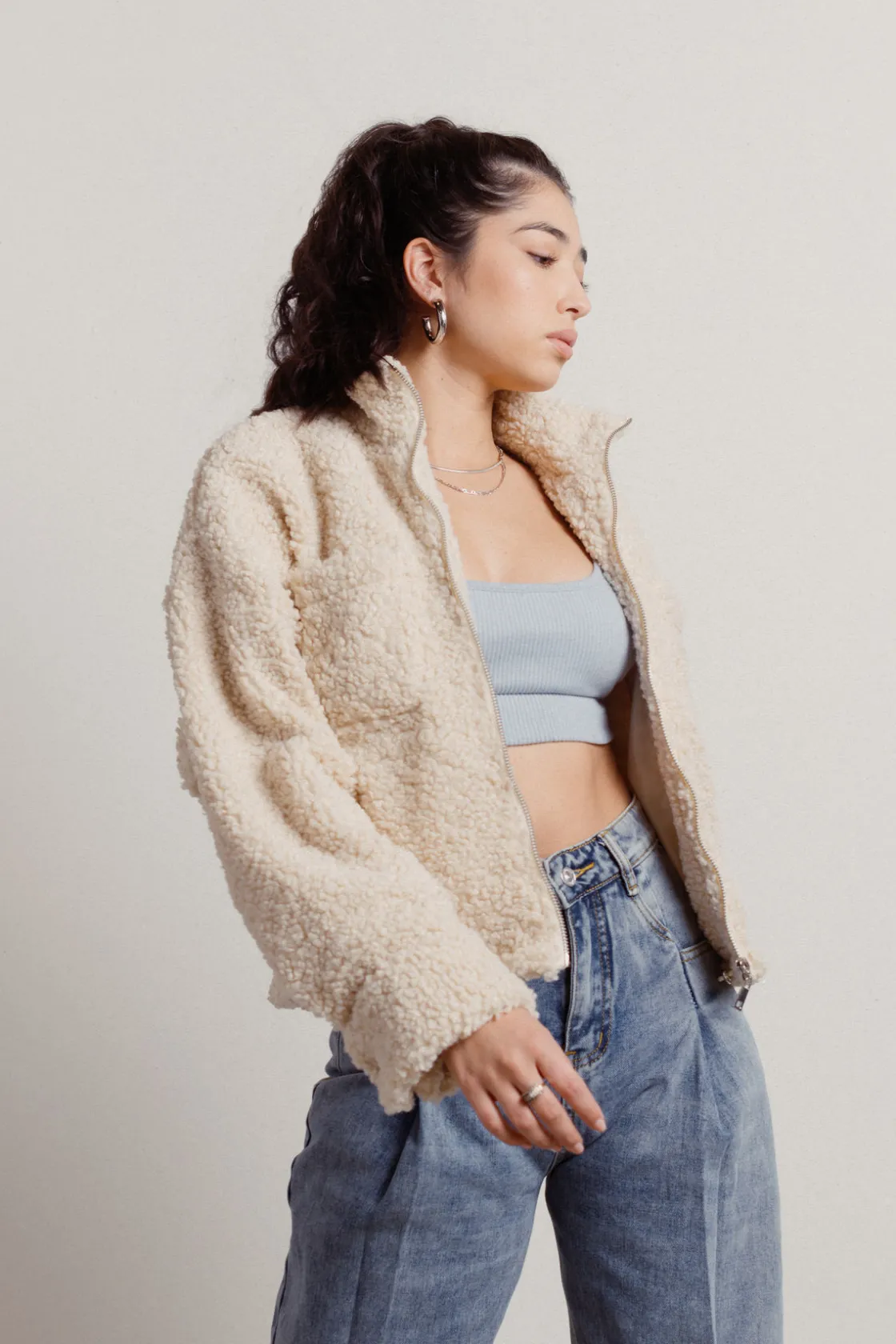 Tobi Fuzzy Wuzzy Sherpa Jacket -