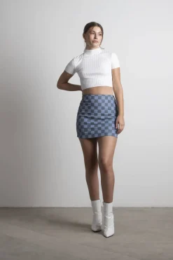 Tobi Game On Checkered Mini Skirt -