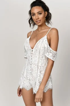 Tobi Genesis Plunging Romper - Blue