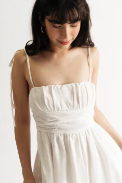Tobi Get A Clue Ruched Tied Midi Dress