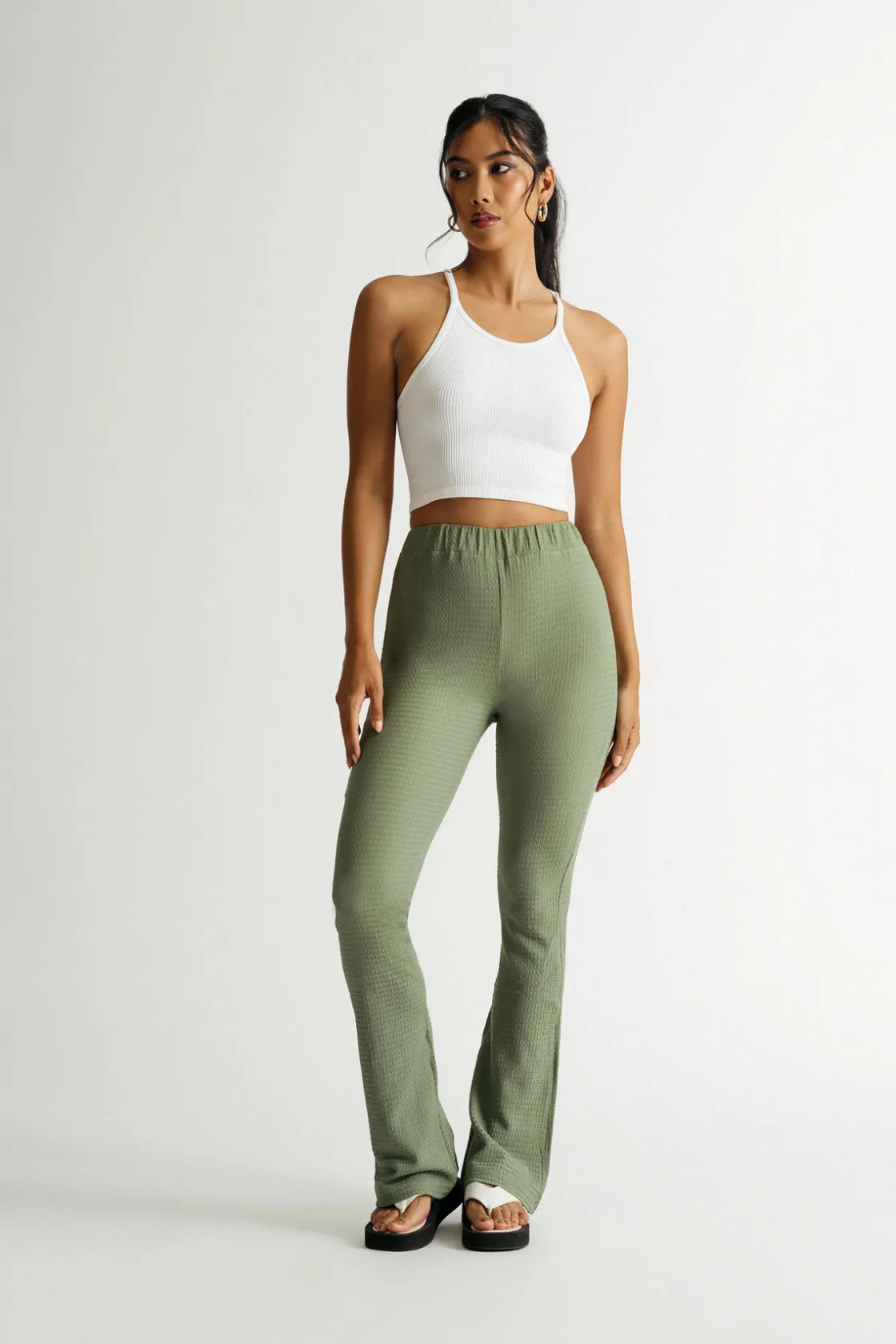 Tobi Get Out Knit Pants - Green
