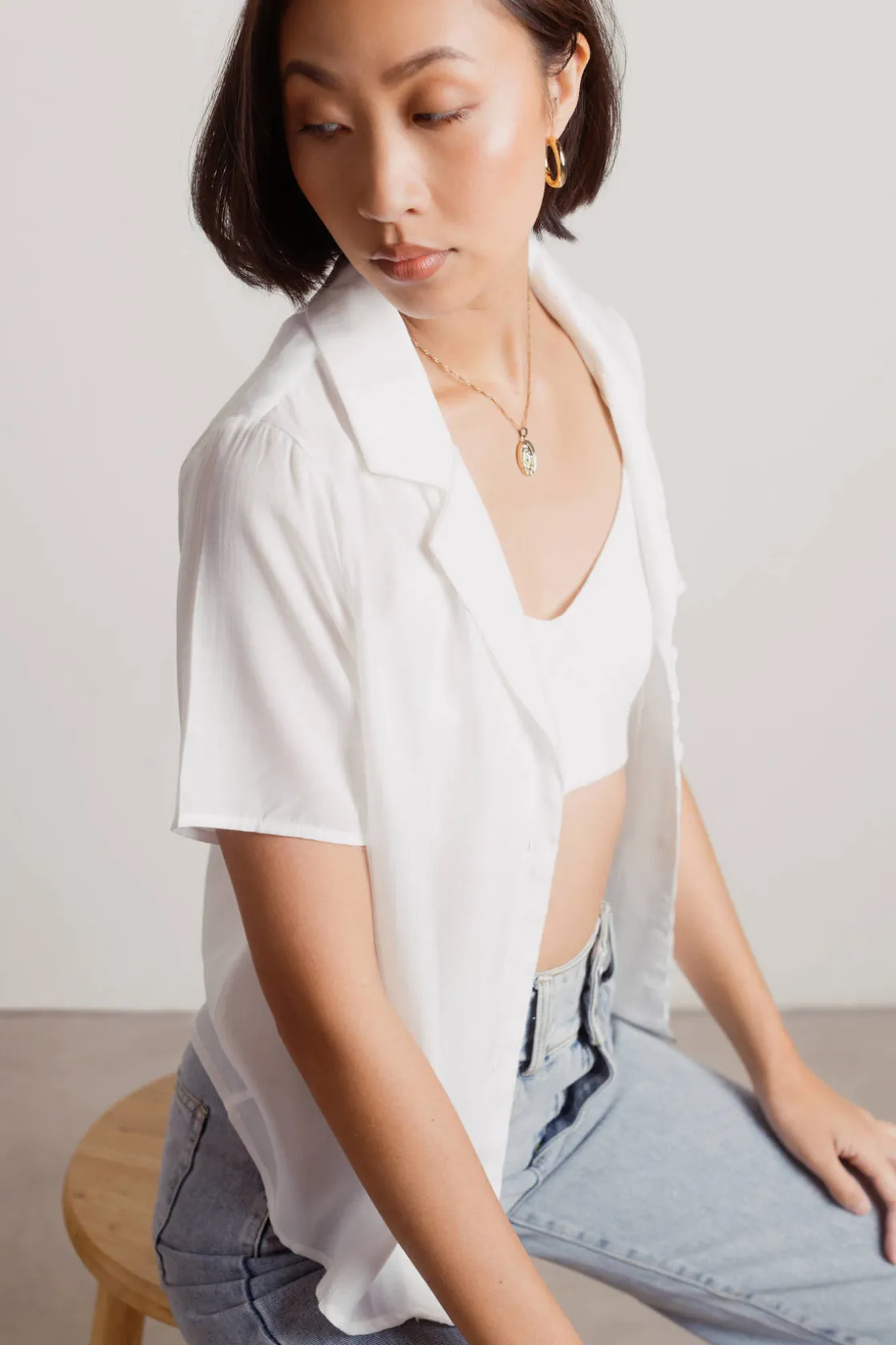 Tobi Gianna Button Up Shirt - Ivory
