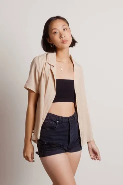 Tobi Gianna Button Up Shirt - Ivory