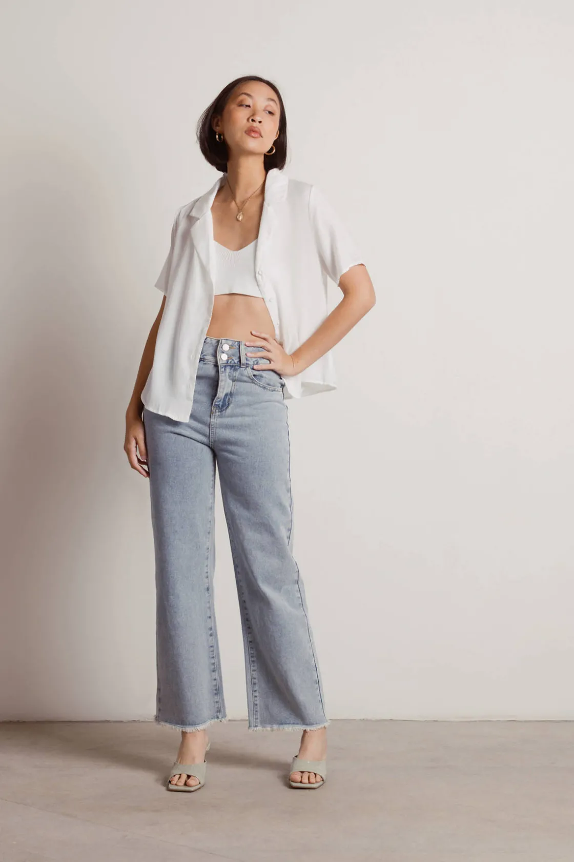 Tobi Gianna Button Up Shirt - Ivory