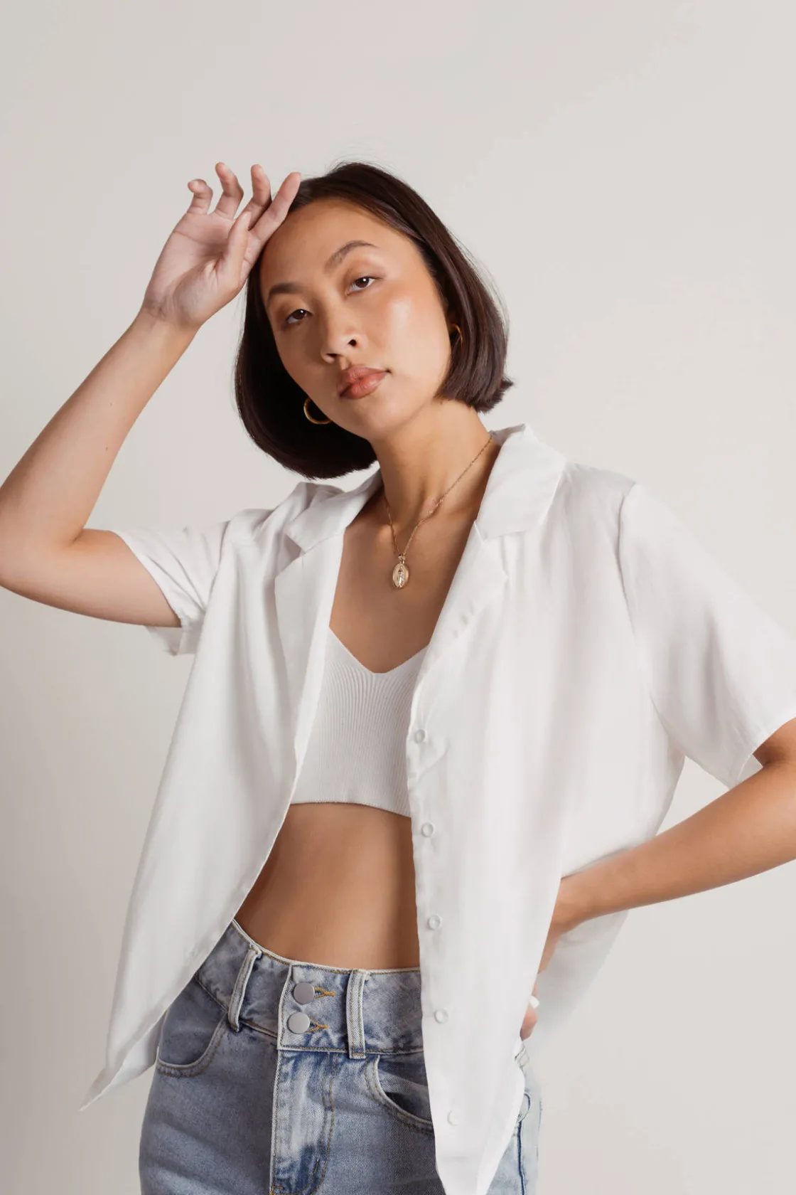 Tobi Gianna Button Up Shirt - Ivory