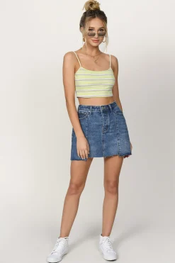 Tobi Gidley Denim Mini Skirt -