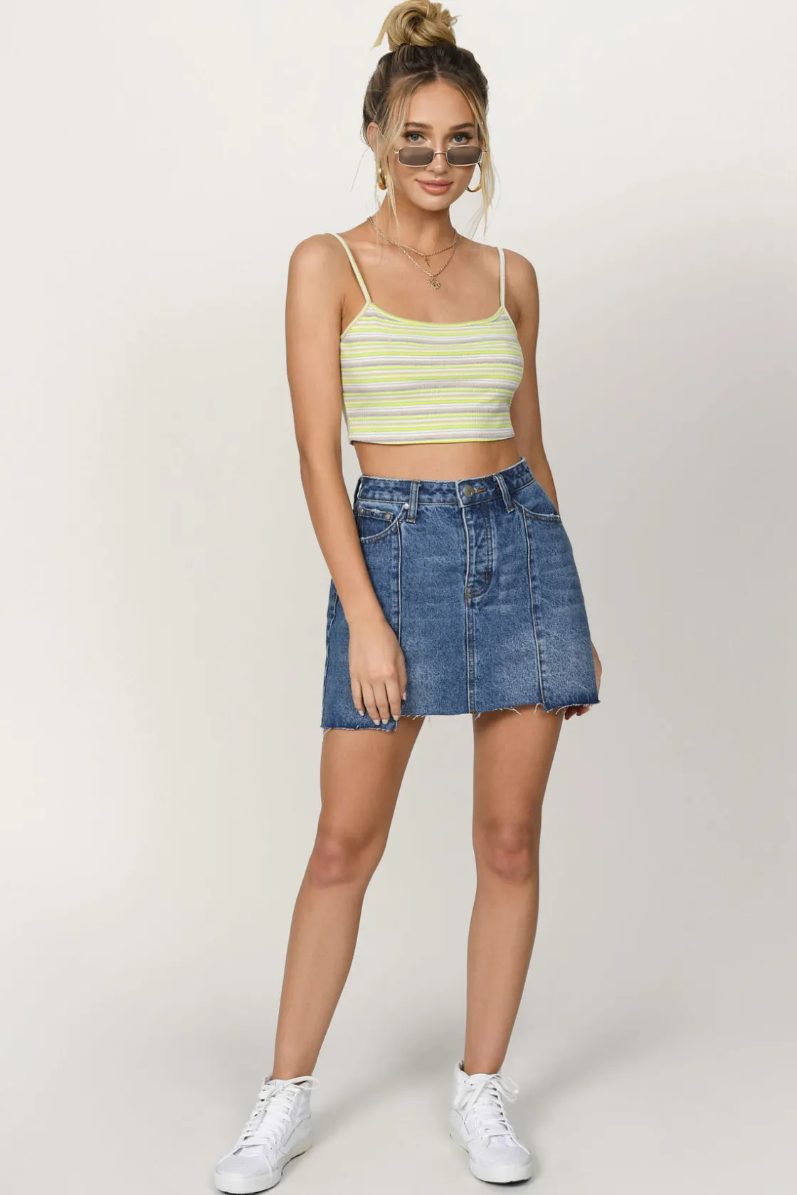 Tobi Gidley Denim Mini Skirt -