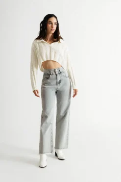 Tobi Gimme More Collared Sweater - Cream