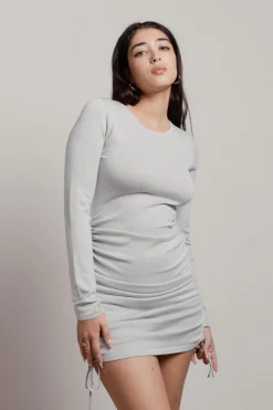 Tobi Girl Bye Ruched Bodycon Mini Dress -