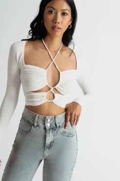 Tobi Give Me All Your Crop Top - White