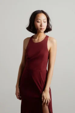 Tobi Glam Nights Cutout High Slit Maxi Dress - Emerald
