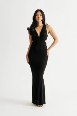 Tobi Glam Nights Mermaid Bodycon Maxi Dress - Blue