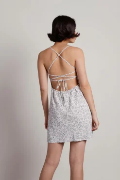 Tobi Go Crazy Paisley Print Cross Back Mini Dress -