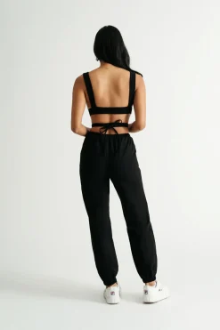 Tobi Going Nowhere Waist Tie Sweatpants - Black