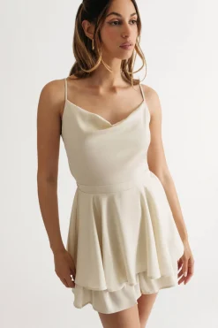 Tobi Golden Gal Satin Romper -
