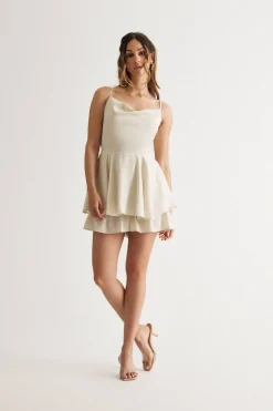 Tobi Golden Gal Satin Romper -