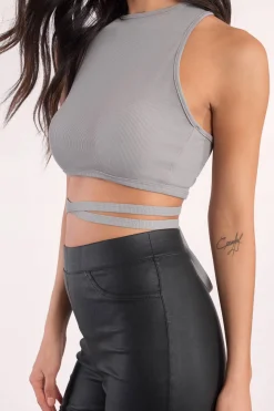 Tobi Good All Around Crop Top - Taupe