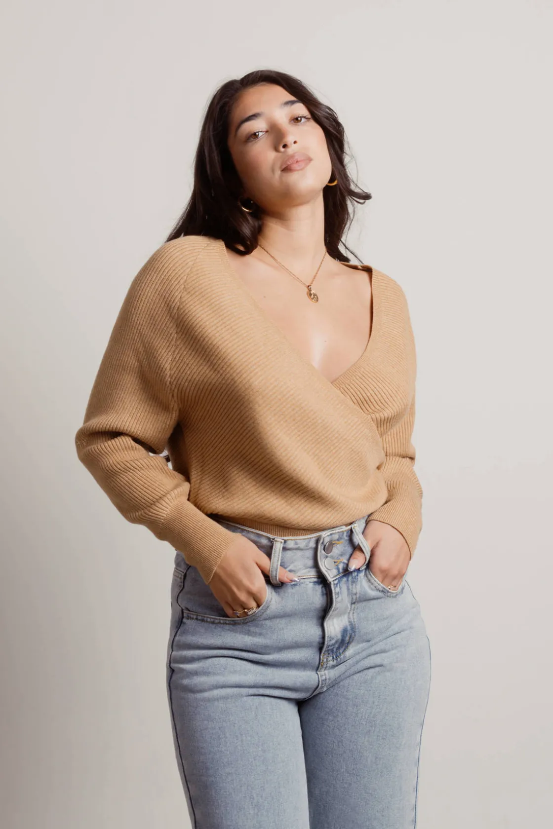 Tobi Got It All Plunging Sweater -
