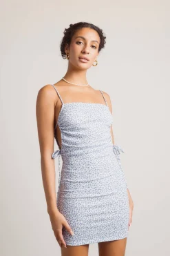 Tobi Granger Floral Cutout Mini Dress - Mauve