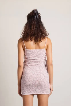 Tobi Granger Floral Cutout Mini Dress - Mauve