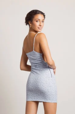 Tobi Granger Floral Cutout Mini Dress - Mauve