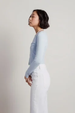 Tobi Half And Half Crop Cardigan -