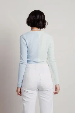 Tobi Half And Half Crop Cardigan -