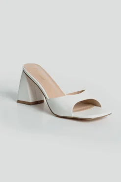 Tobi Halo Block High Heels - White