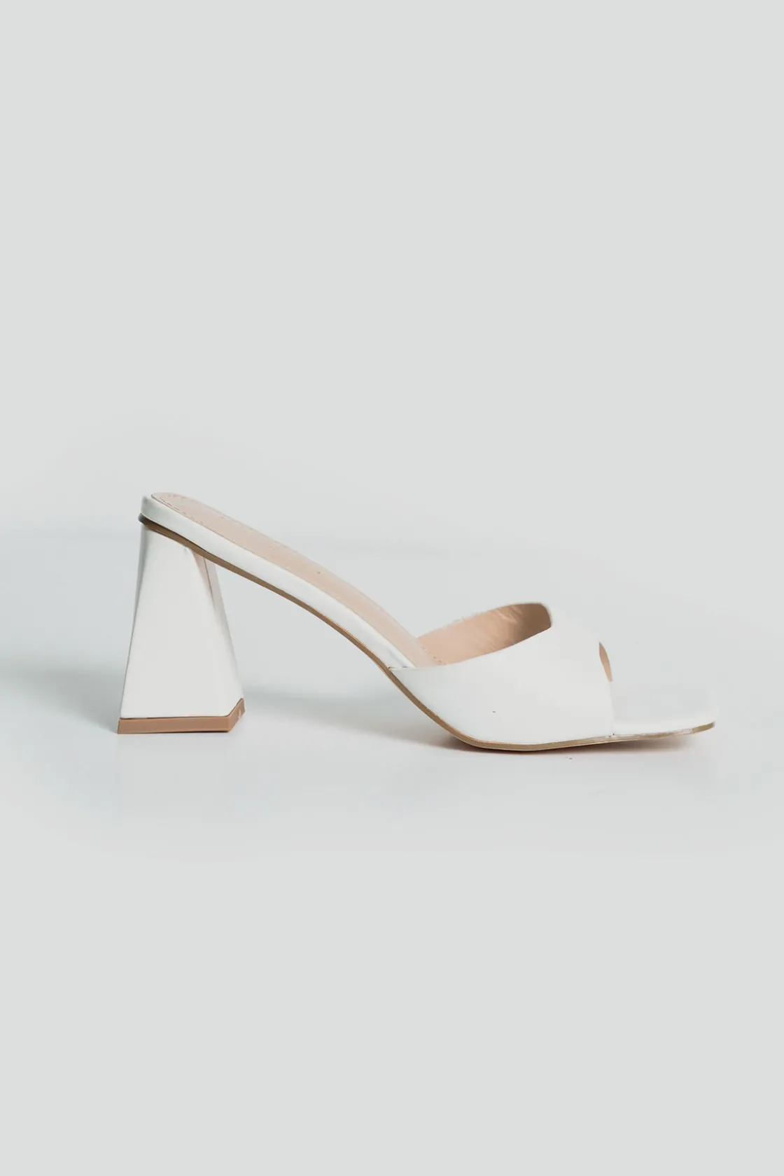 Tobi Halo Block High Heels - White