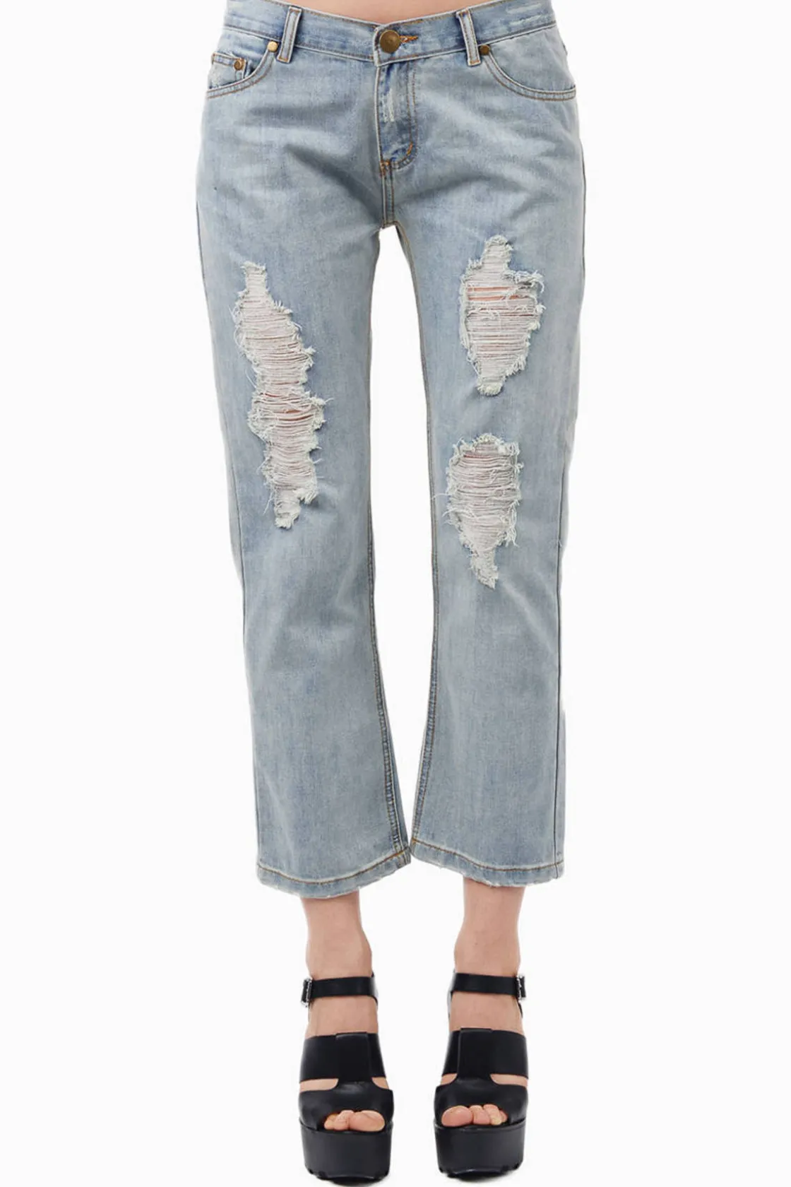 Tobi Hampton Distressed Jeans -