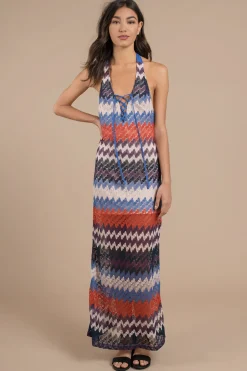 Tobi Happy Daze Lace Up Backless Maxi Dress -