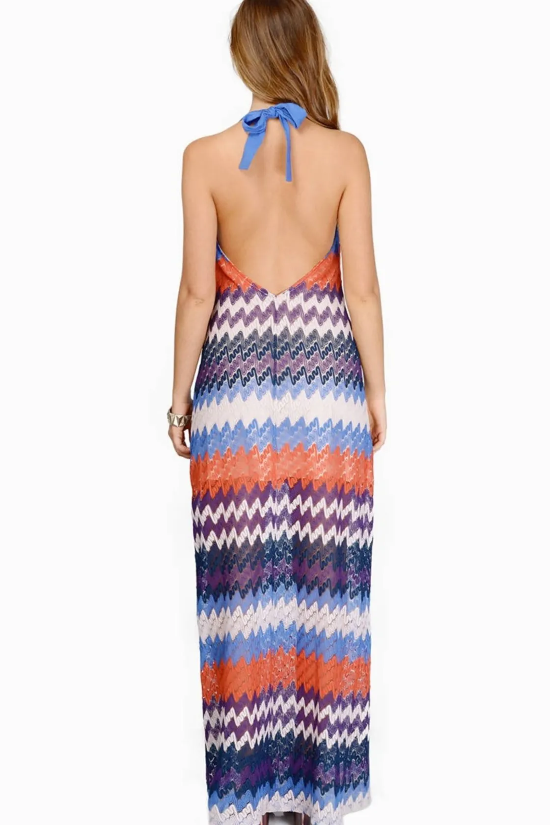 Tobi Happy Daze Lace Up Backless Maxi Dress -