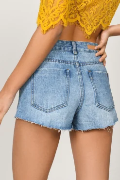 Tobi Harbor Raw Hem Shorts -
