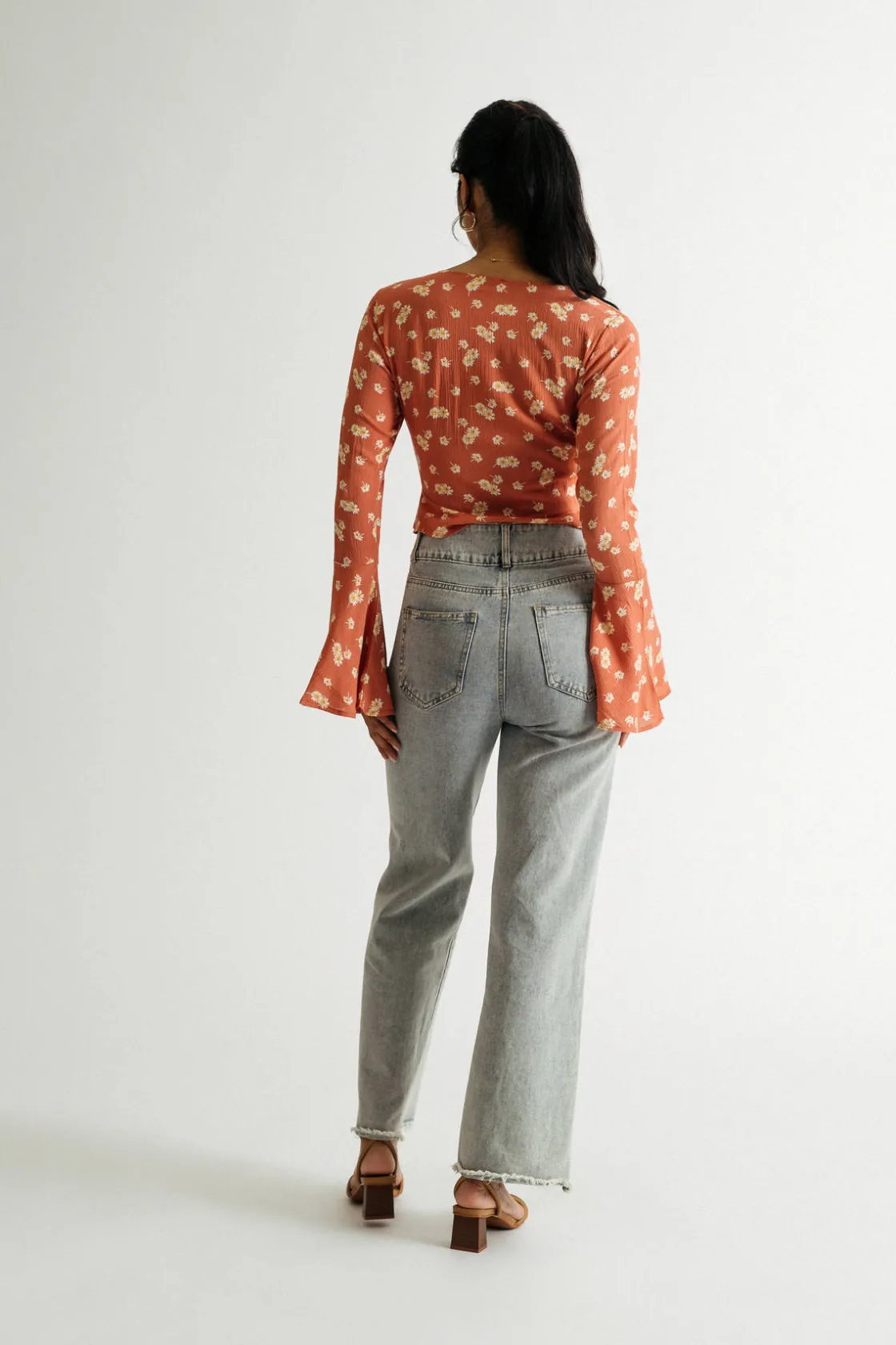 Tobi Harper Crop Top - Red Brown
