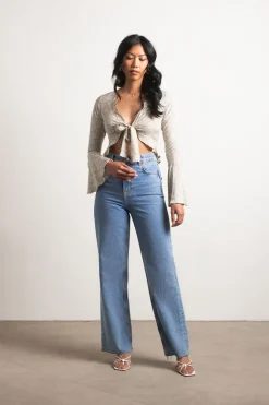 Tobi Harper Crop Top - Red Brown