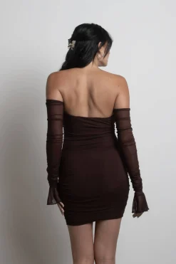 Tobi Have Fun Off The Shoulder Bodycon Mini Dress -