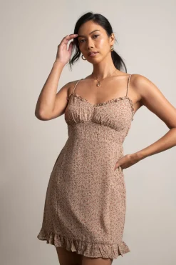 Tobi Have It All Floral Ruffle Mini Dress -