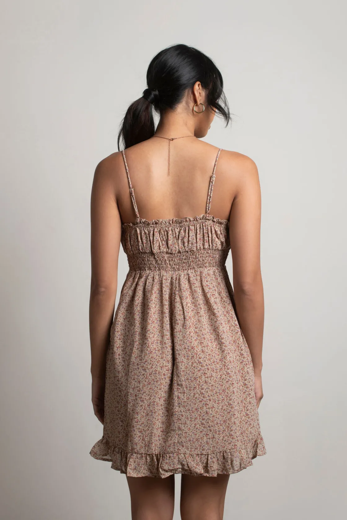Tobi Have It All Floral Ruffle Mini Dress -