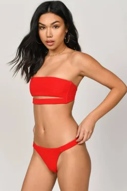 Tobi Hearts Embrace Ribbed Bikini Bottom - Yellow