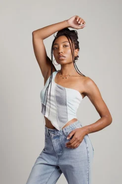 Tobi Heat Wave Crop Top - Mint