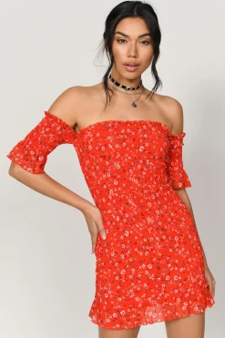 Tobi Heidi Floral Smocked Mini Dress -